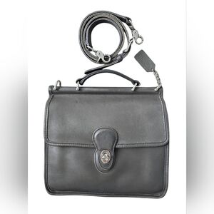 Vintage Coach Willis Bag 9927 Grey with Nickel Hardware, made in USA '98 VGUC